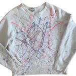 Acne Studios Women's Off-White Splatter Paint Sweatshirt Crewneck Oversized XXS Photo 0