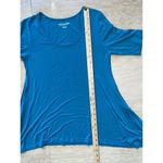Soft Surroundings ‎ Womens Teal Blue Short Sleeve T-Shirt PS Photo 3