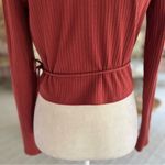 One Clothing Top Cropped Wrap Brown Rust Wrap L (Jrs) Festival Concert Casual Photo 8