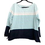 Plus Womens 3X Randall Stripe Talbots Tee Tonal Blues Coastal Beach Photo 1