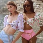 Hill House The Isabella Top Pink Roses BarbieCore Size Medium Photo 9