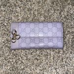 Gucci Rare Guccisima lavender leather heart charm long wallet Photo 1