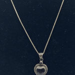 Silver Heart Pendant vintage Necklace Photo 0