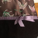 Old Navy eggplant purple Butterfly ribbon velvet shoulder bag tote ornate boho Photo 4