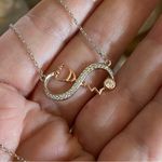 Stethoscope Infinity Sterling Silver Necklace Gold Photo 4