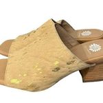 Yellow Box  Cataline Calf Hair Leather Upper Slip On Block Heel Sandals Sz 10 Photo 0