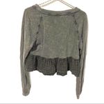 Free People Small Sweet Jane Tie Neck Pullover Top Sweatshirt Slouchy Black Photo 6