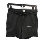 Alphalete Shorts Womens M Black Drawstring Side Pockets Athletic Logo Photo 0