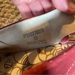 Fly London Yala perforated leather wedge peep-toe sandals in red 38 Photo 6