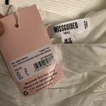 Missguided NWT White  Tall Ruched Long Sleeve Poplin Square Neck Mini Dress 8 Photo 3