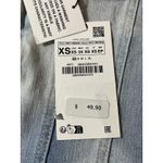 ZARA NEW Blue Light Wash Strapless Tube Bandeau Zip Denim Jean Crop Top Size XS Photo 2