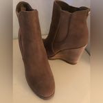 Michael Kors women chestnut brown platform wedge boots US 7.5 Photo 3