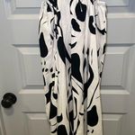 INC NWT I.N.C White/Black Print Scoop Neck Cutout Midi Dress Size S Photo 14