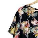 umgee USA Women's 1XL Black Floral Flutter Sleeve Midi Dress Size undefined Photo 2