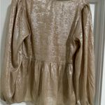 Andree by Unit  Gold Babydoll‎ Long Sleeve Shiny holiday party Medium Photo 1