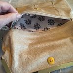 Jessica Simpson  Crossbody Bag Purse foldover kisslock Beige croc embossed Photo 8