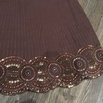 Basi and Maude embroidered embellished beaded brown western skirt size 6 Photo 10