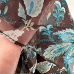 Miss Me Blue Floral Silk Spaghetti Strap Lined Smocked Maxi Dress Size Medium Photo 4