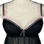 Seductive Wear by Cinema Etoile Large Babydoll Nightie Lingerie Sheer Pleated Black Photo 1