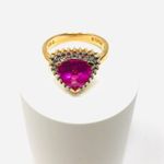 Sterling Silver /gold overlay, ruby* ring Photo 5