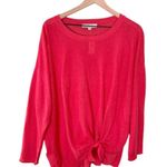 Loft NWT Linen Slouchy Tie Front Sweater Lightweight Top Pink Size XL Photo 2