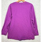 J. Jill Women's Purple‎ Long Sleeve Sweater Sz L Pullover Casual Purple Size L Photo 3