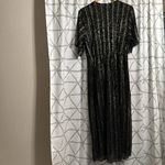 All in Favor  Dress - Nordstrom - NWT Blk Silver, Tie Front, V Neck Elastic Waist Photo 9