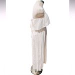 Reformation Strapless Long Dress Raw Hem White Size XS Photo 6