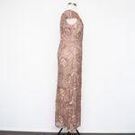 Alex Evenings  Long Embroidered Lace Cap Sleeve Gown Photo 4