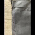Cochor GUNMETAL Leather Cross Body Purse ZIP Close Adj Strap‎ Matte Photo 4