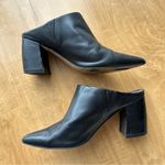 Marc Fisher  MFragni Classic Heeled Pointed Toe Black Leather Mules, Size 9M Photo 12