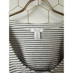 Daily Ritual White Striped Bell Sleeve Tunic Terry Sweatshirt Photo 3
