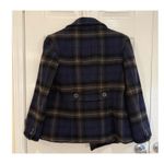 Chadwick's  Plaid Wool Blend Pea Coat Jacket Blue Brown Womens‎ Petite Photo 3