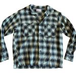 Urban Outfitters  green plaid womens button down sz small lumberjack fall Photo 3