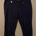 Ralph Lauren L-RL  Active Navy Blue Cropped Capri Pants Size 10 Photo 0