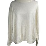 H&M New Crew Neck Sweater Women's Cream Long Sleeve Wool Blend Size XL Photo 0