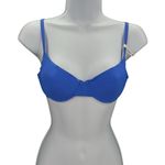 Aerie Smoothez By  Full Coverage Mesh Bra Unlined Underwired Sheer Size 34B Blue Photo 0