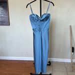 House Of CB House‎ of CB Myrna Aegean Corset midi Dress in blue XS NWOT $269 Photo 3
