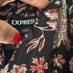 EXPRESS  Floral Backless Dress - Black and Pink Photo 1