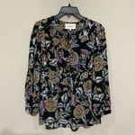 Ba&sh  Vlaska Lady Shirt Blouse Size 2 US 8 Black Multi-color Paisley Bash Photo 1