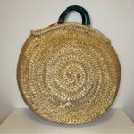 Anthropologie Maud Fourier NEW Palm Leaf Circle Straw Tote Bag Photo 9