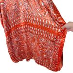 NWT Winlar Kaftan House Dress Beach MuMu OS Fits Most Orange Satin Long Photo 3