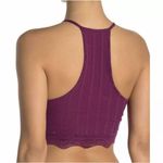 Free People Intimately  XS Wine All Your Love Crop Bralette Top Ribbed Lightweigh Photo 1