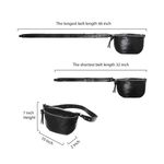 Sling Bag Leather Crossbody Fanny Black Photo 6