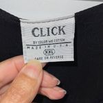 Click Color Me Cotton Womens 3/4 Sleeve Flowy Crinkle Layer Midi Dress Black XXL Photo 4