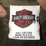 Harley Davidson acid wash Fort Worth fitted shirt Green Size L Photo 2