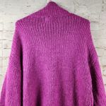 Line and Dot  Bennett Sweater in Plum Size Medium Turtleneck Long Sleeve Knit Photo 8