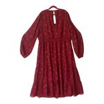 Torrid  womens T size 00 medium large 10 red stars midi chiffon dress cute casual Photo 4