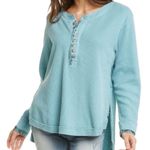 Free People Fall For You Thermal Henley Aspen Sky Size XS Photo 6