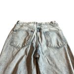 We The Free High Rise Straight Leg Jeans Loose Fit Distressed Light Denim Sz 26 Photo 7